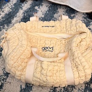 Cream Quilted Carryall Bag
